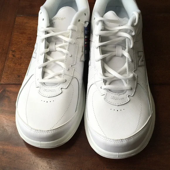 New Balance White Athletic Sneakers - Picture 6 of 9